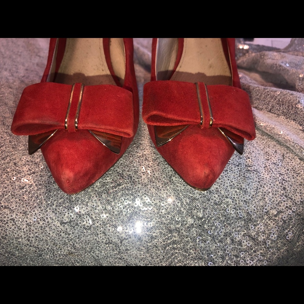Red suede heels - Picture 4 of 4